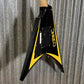 ESP LTD Alexi Laiho Arrowhead SE Black Yellow Pinstripe Guitar & Case USED #1975