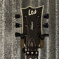 ESP LTD EC-1000 FR Floyd Rose Black Satin EMG Guitar EC1000FRBLKS #0758 Used