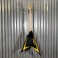 ESP LTD Alexi Laiho Arrowhead SE Black Yellow Pinstripe Guitar & Case USED #0904