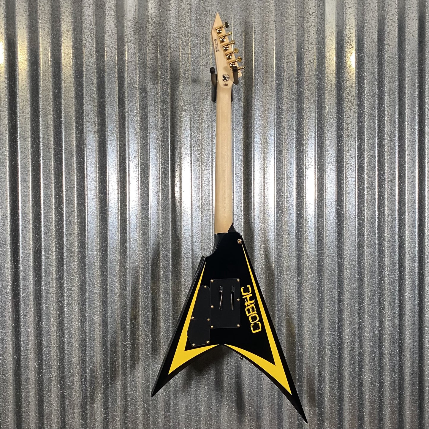 ESP LTD Alexi Laiho Arrowhead SE Black Yellow Pinstripe Guitar & Case USED #0904