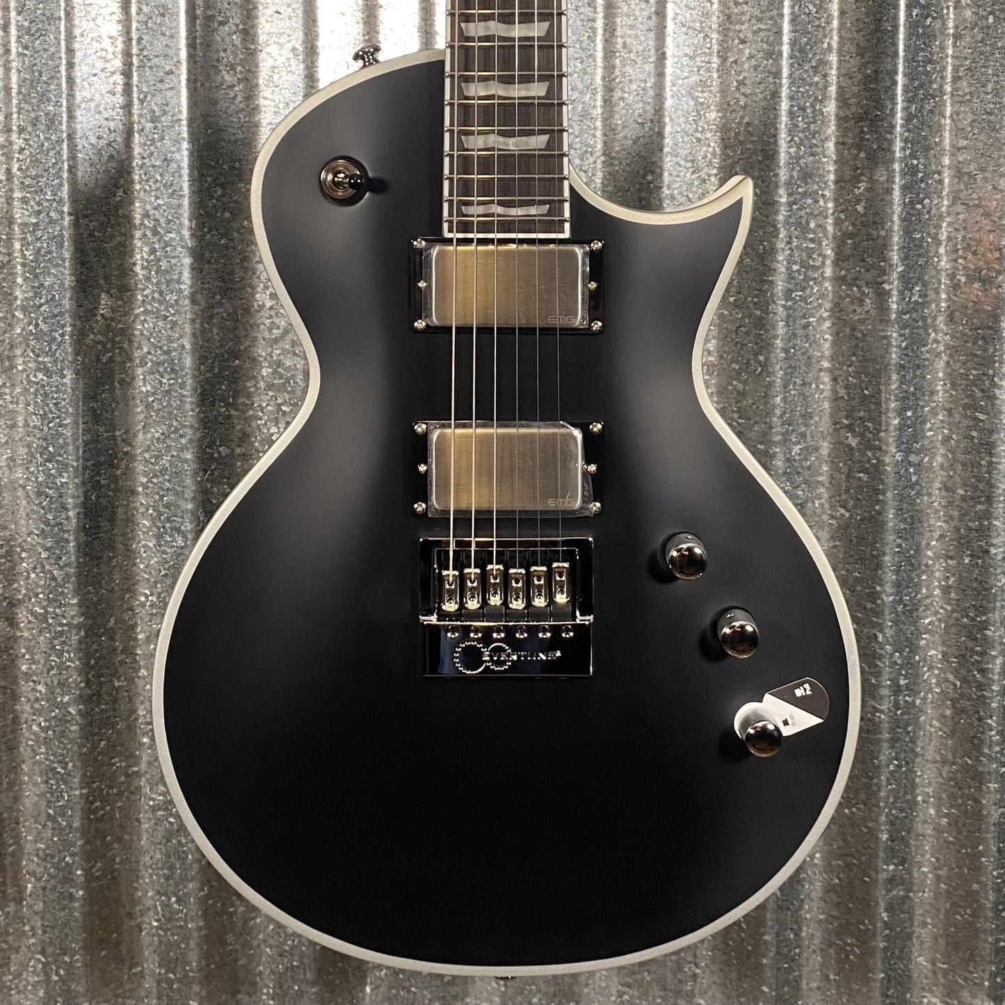 ESP LTD EC-1000 ET Evertune Bold Binding Black Guitar EC1000ETBBBLKS #0331 Used