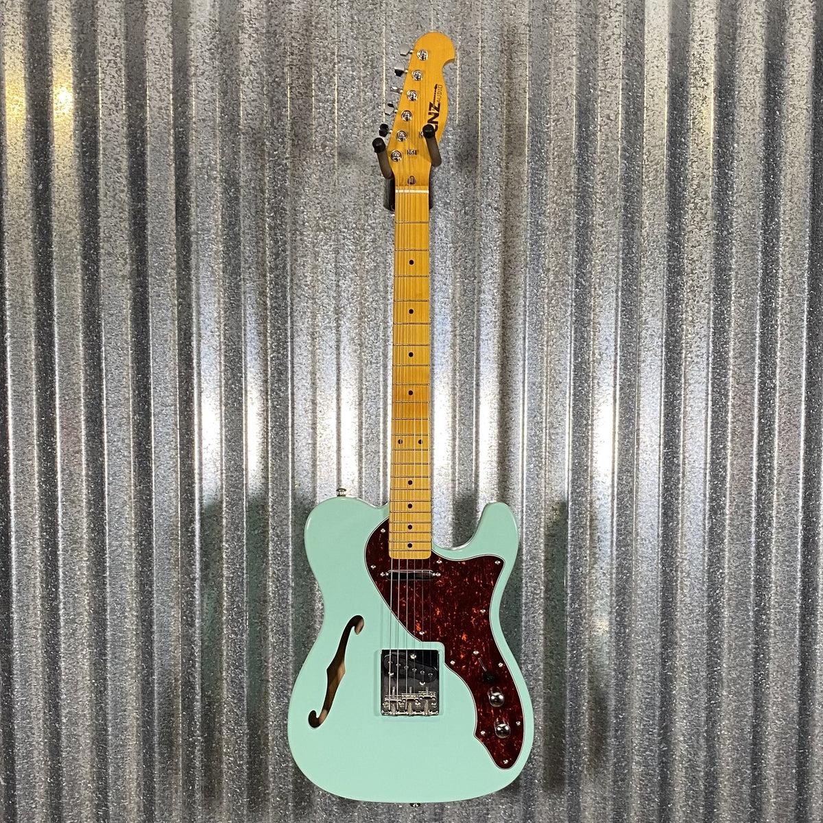 CNZ Audio TL-SHH-SG-TRPG Surf Green Semi Hollow Guitar & Bag #0854 Used