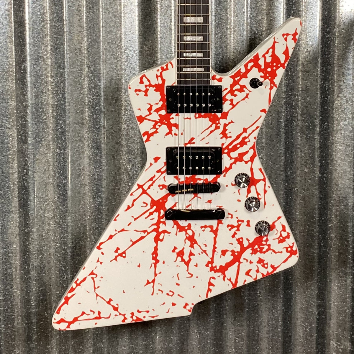 Westcreek Guitars Revenge Explorer Style Scatch Whte Red #0059 Used