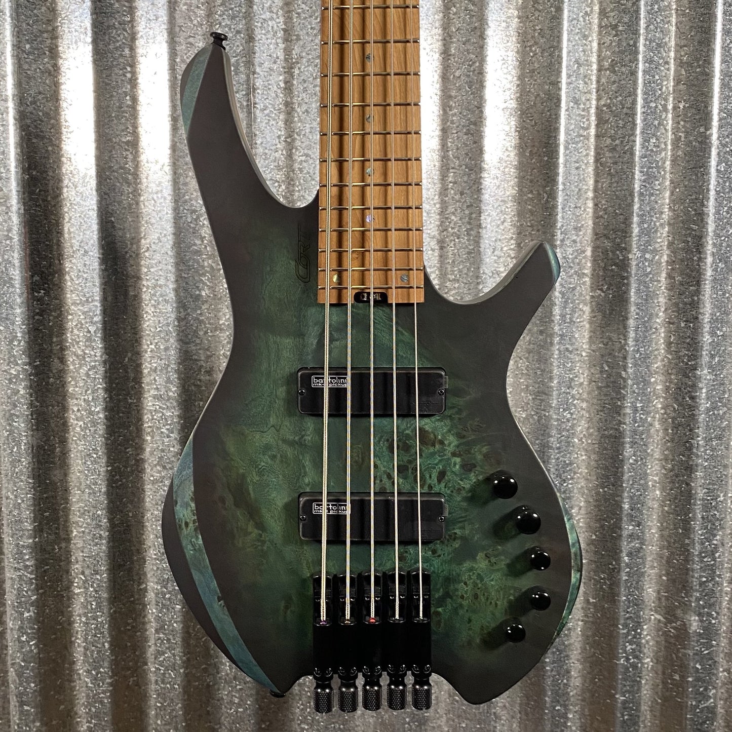Cort Artisan Series Space Headless 5 String Bass Star Dust Green SPACE5SDG & Bag #0584