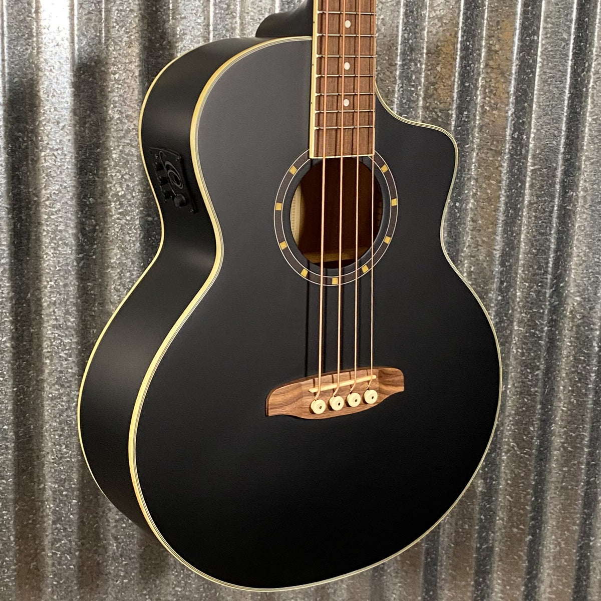 Ortega D7CE-SBK-4 Black 4 String Acoustic Electric Bass #0712