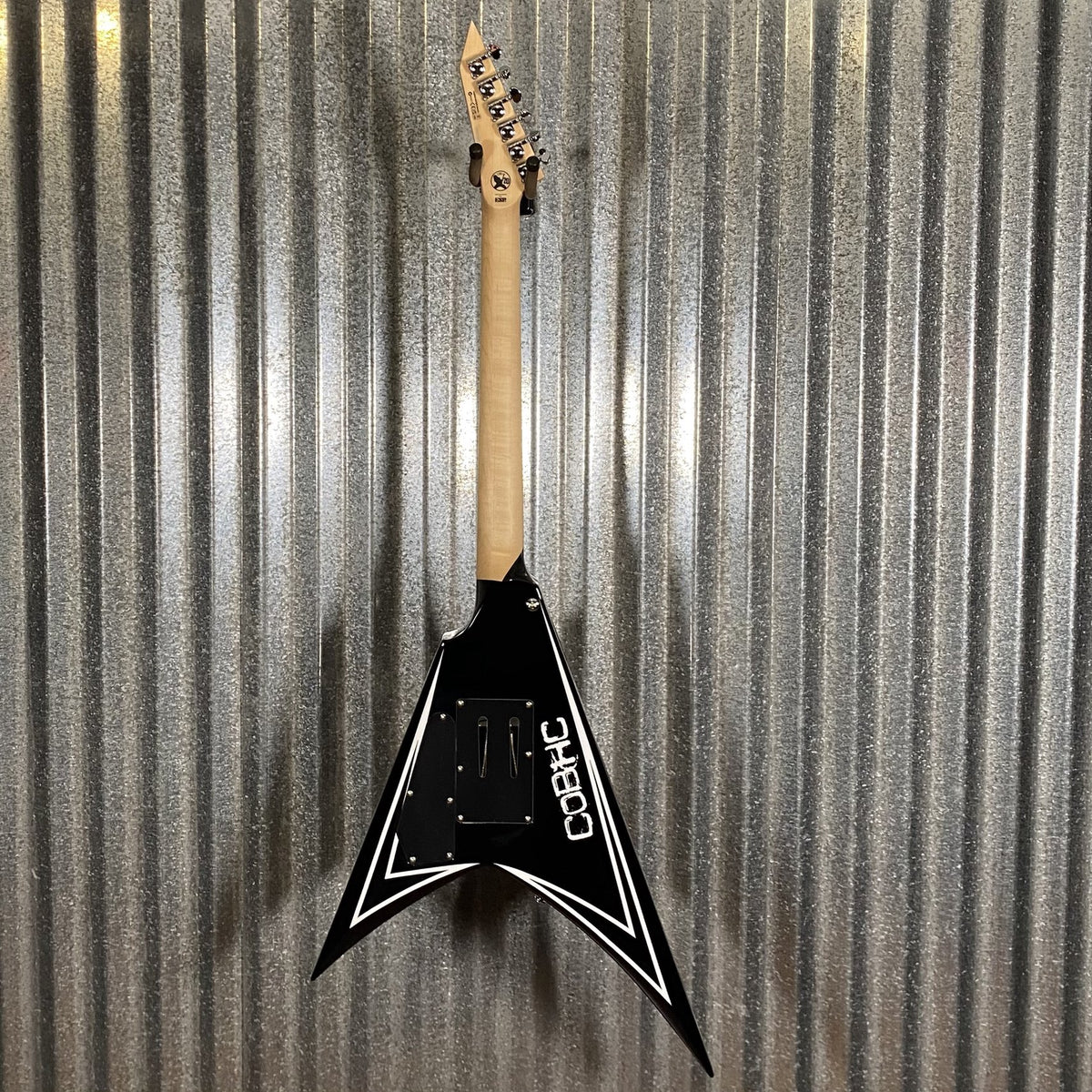 ESP LTD Alexi Laiho Sawtooth SE 20th Black White Pinstripe Guitar & Case USED #2045