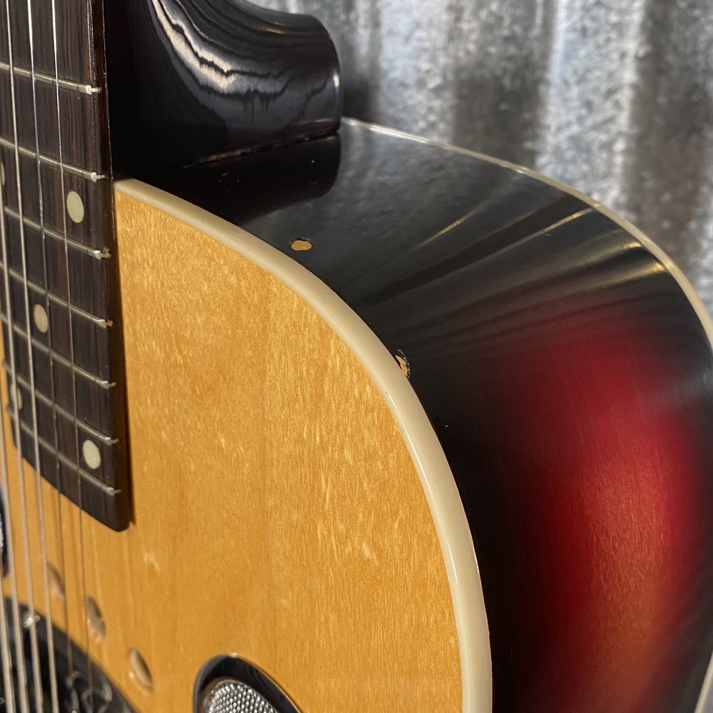 Dobro Model 114 Resonator Sunburst Guitar & Case #X1107 Used