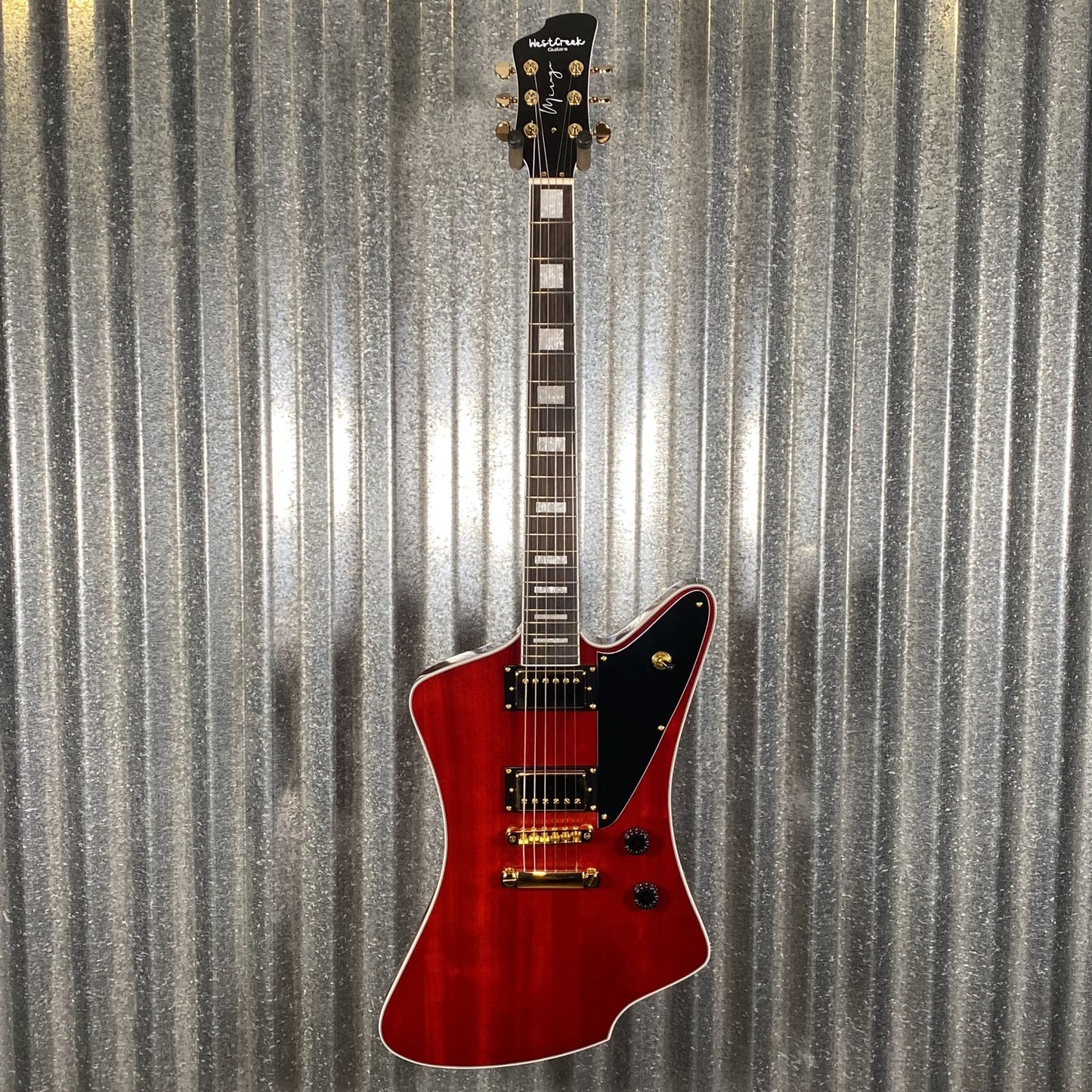 Westcreek Guitars Mirage T Bird Style Dual Humbucker Guitar Red #0093 Used