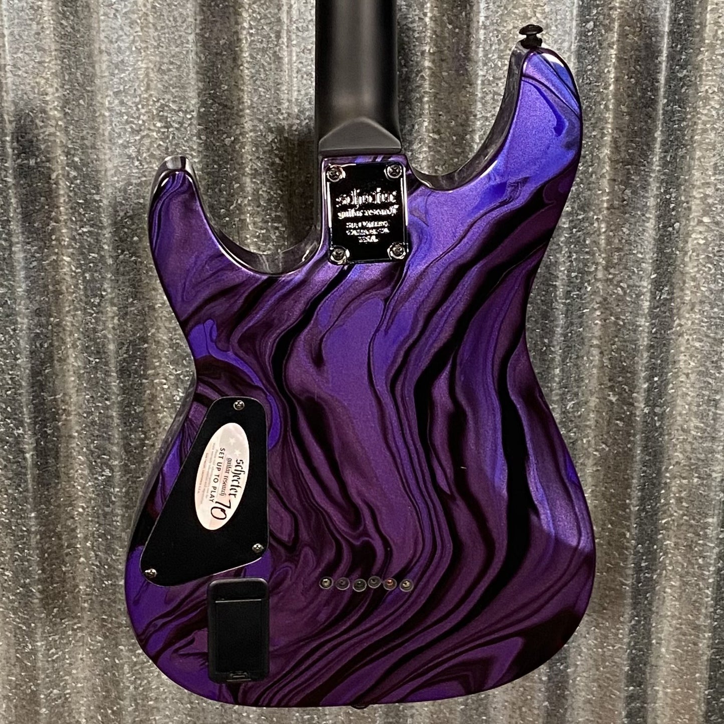 Schecter C-1 Hydro Dip Purple Obsidian Guitar #0583