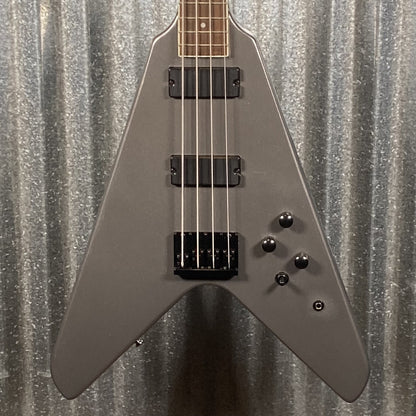 HardLuck Kings Cobra V 4 String Bass Gun Metal & Case #26001 Used