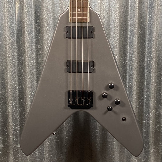 HardLuck Kings Cobra V 4 String Bass Gun Metal & Case #26001 Used