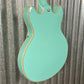 D'Angelico Guitars Premier Mini DC Semi Hollow Body Surf Green Tortoise Pickguard #7320 Demo