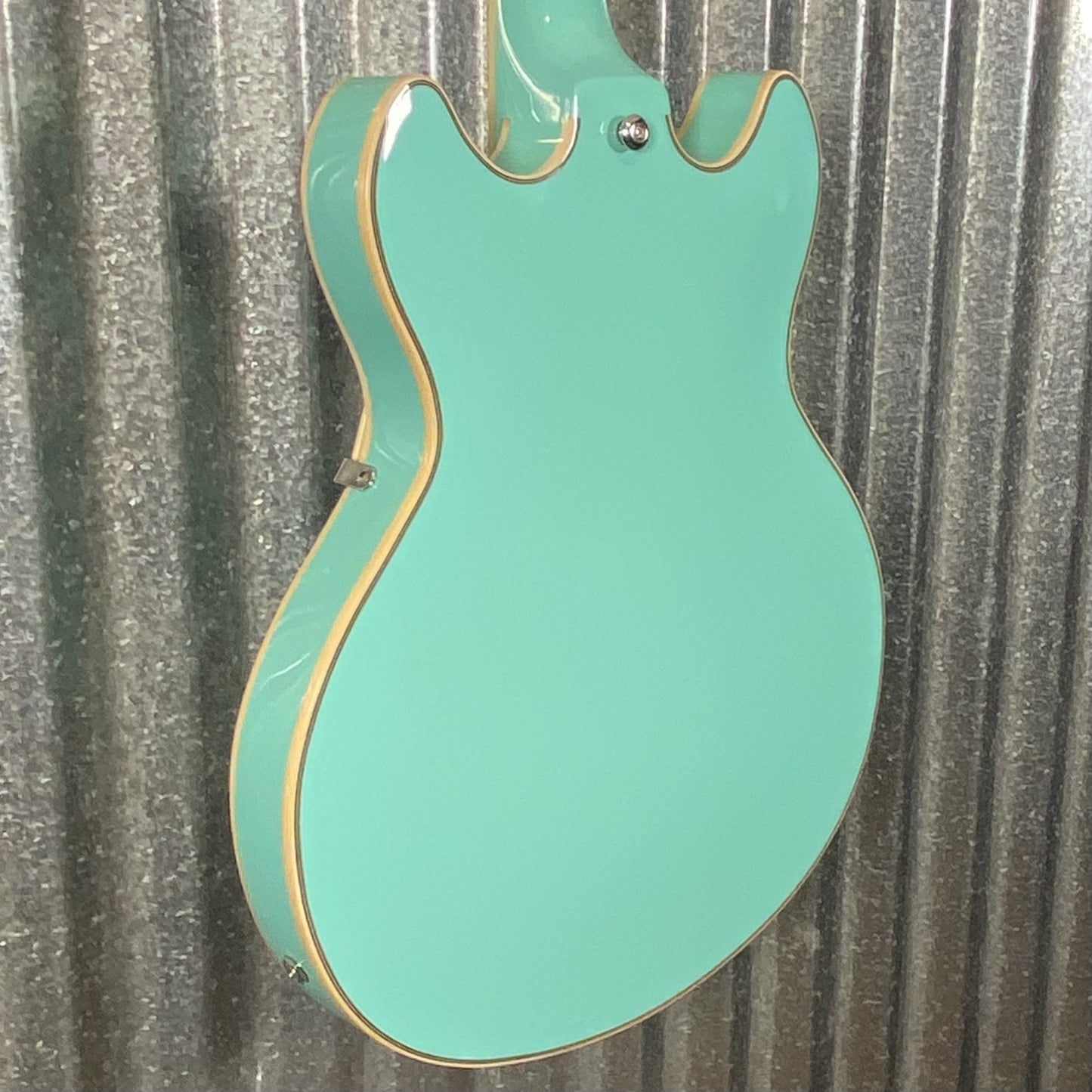 D'Angelico Guitars Premier Mini DC Semi Hollow Body Surf Green Tortoise Pickguard #7320 Demo
