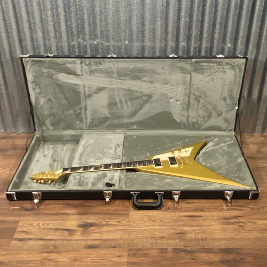 ESP LTD KH-V Kirk Hammett V Gold Sparkle EMG Guitar & Case #0961 Used