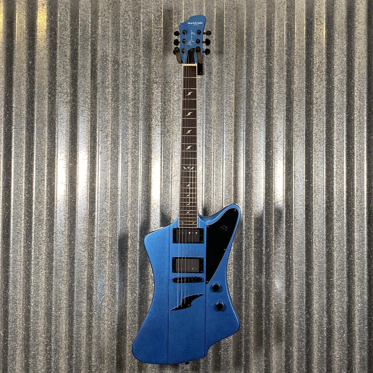 Westcreek Guitars Mirage T Bird Style Dual Humbucker Guitar Blue #0164 Used