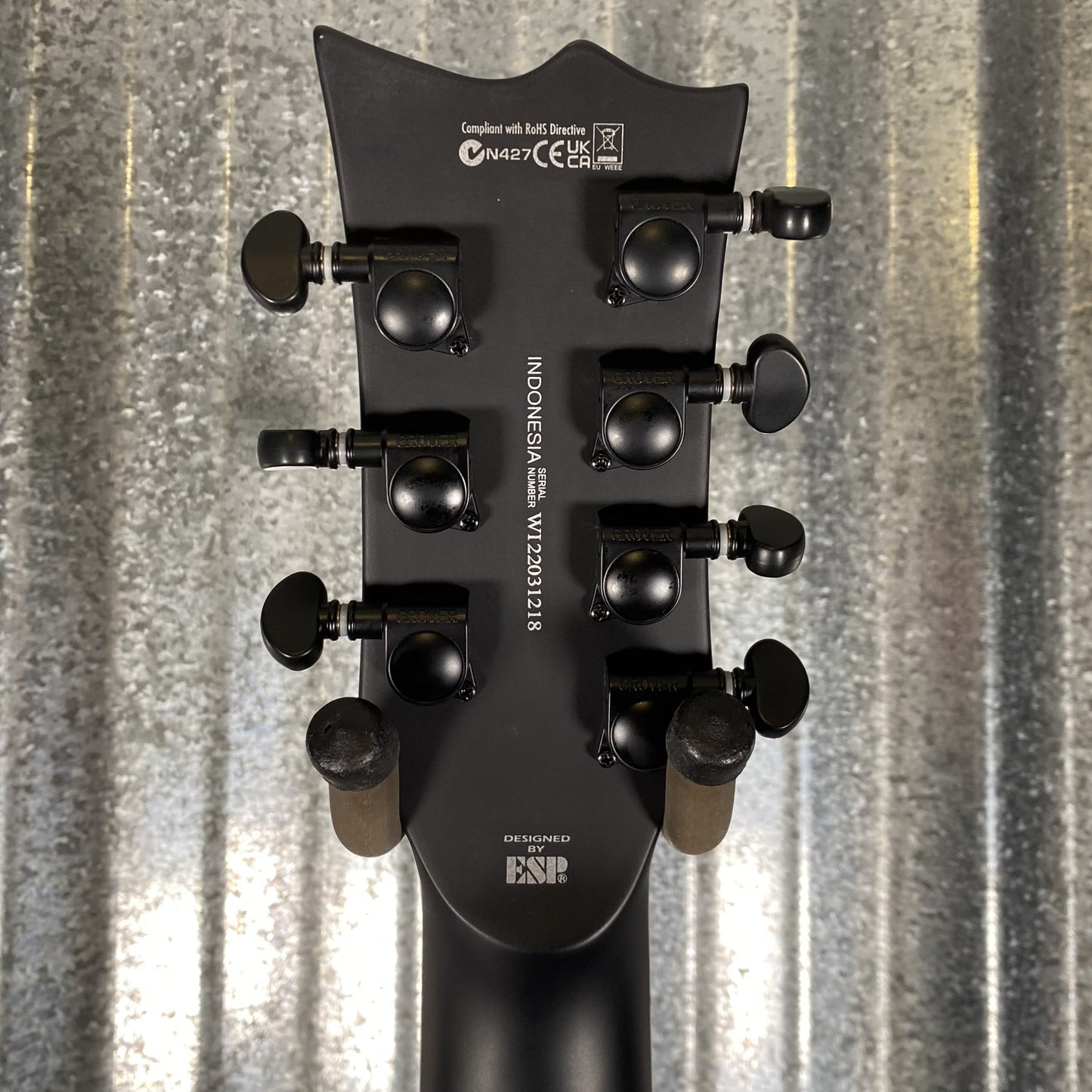 ESP LTD EC-407 7 String Black Satin Guitar EC407BLKS #1218 Used