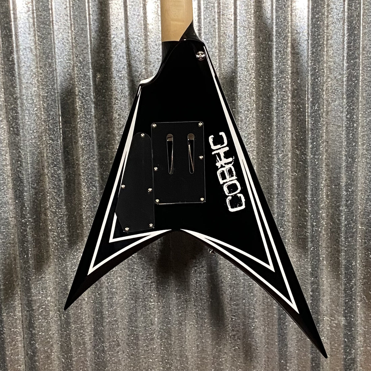 ESP LTD Alexi Laiho Sawtooth SE 20th Black White Pinstripe Guitar & Case USED #2045