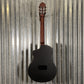 Ortega RTPSTD-SBK Black Thinline Nylon Acoustic Electric Guitar & Bag #0547
