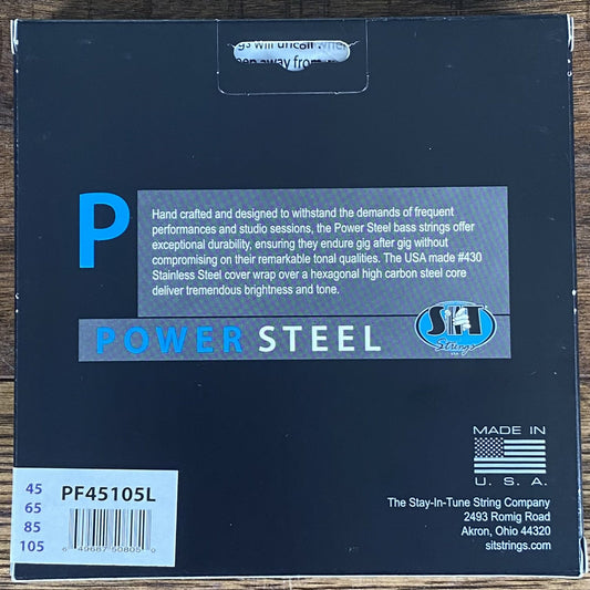 SIT Strings PowerFlat Flatwound 4 String Light Stainless Steel Bass PF45105L
