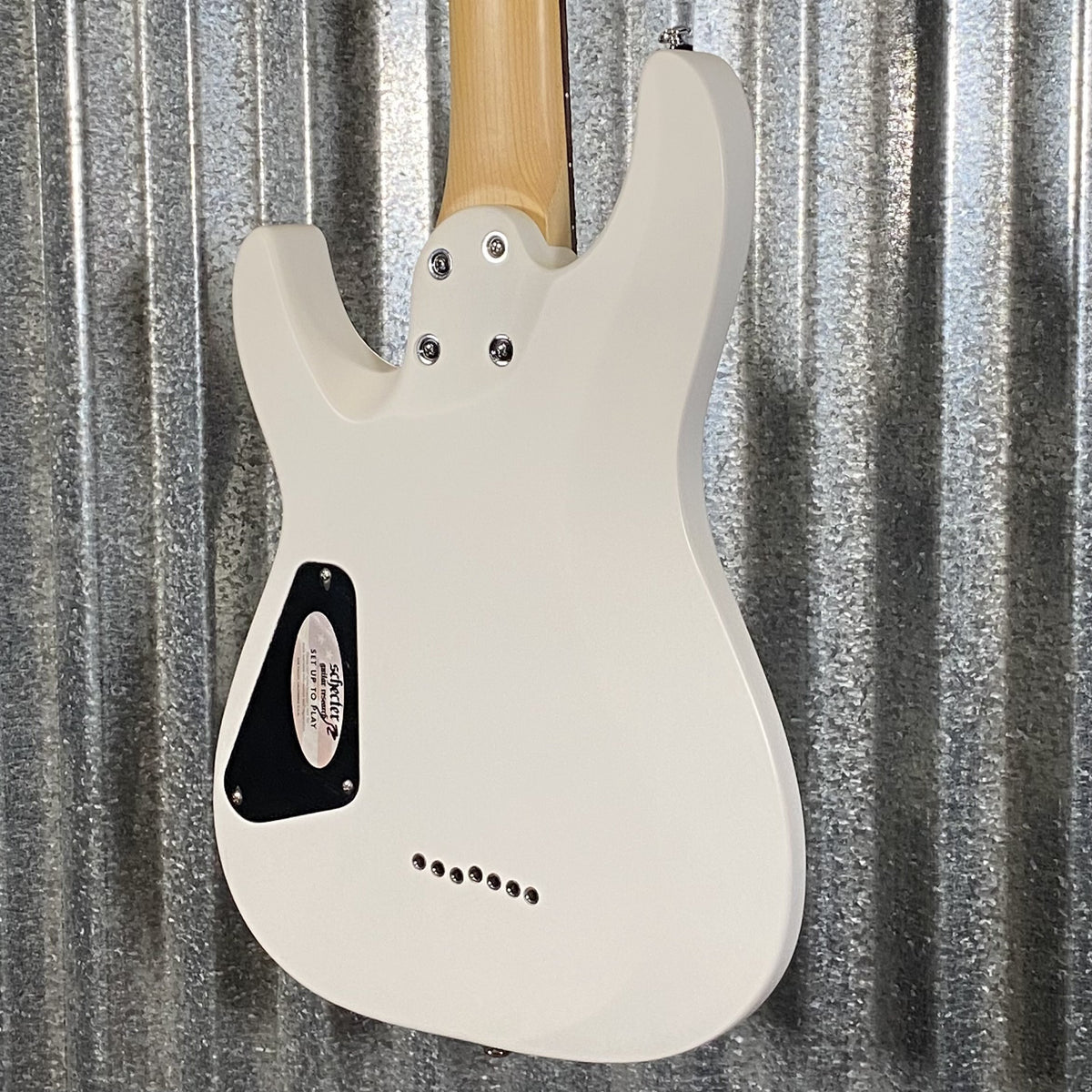 Schecter C-7 Deluxe 7 String Matte White Guitar #1777 Used