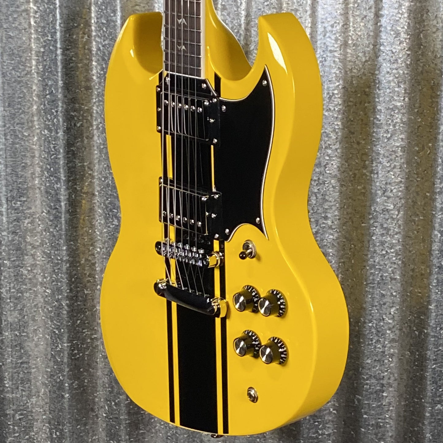 Westcreek Guitars Racer SG Offset Style Bumble-B Yellow #0003 Used