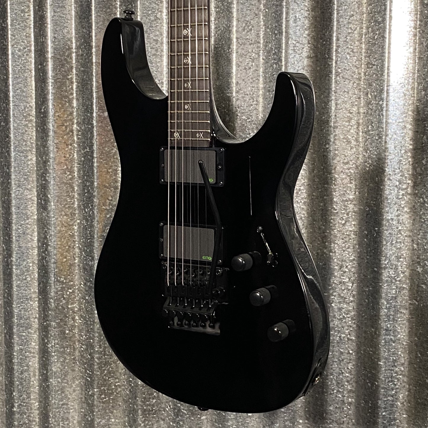 ESP LTD KH-602 Kirk Hammett EMG Black Guitar & Case #0568 Used