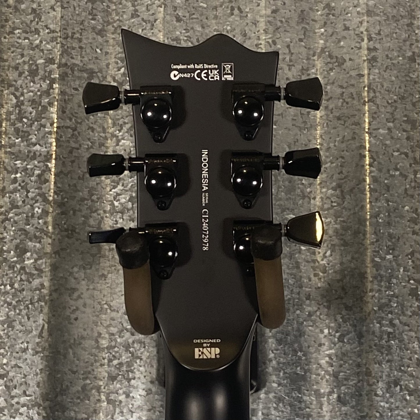 ESP LTD EC-1000 FR Floyd Rose Black Satin EMG Guitar & Case #2978 Used