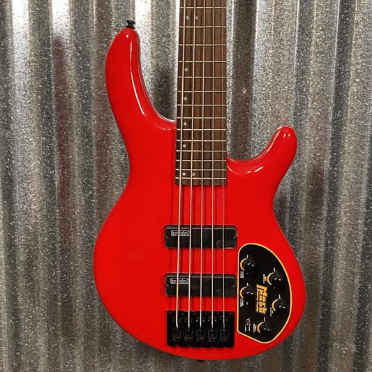 Cort Artisan C5 Deluxe Candy Red 5 String Bass C5DELUXECRD