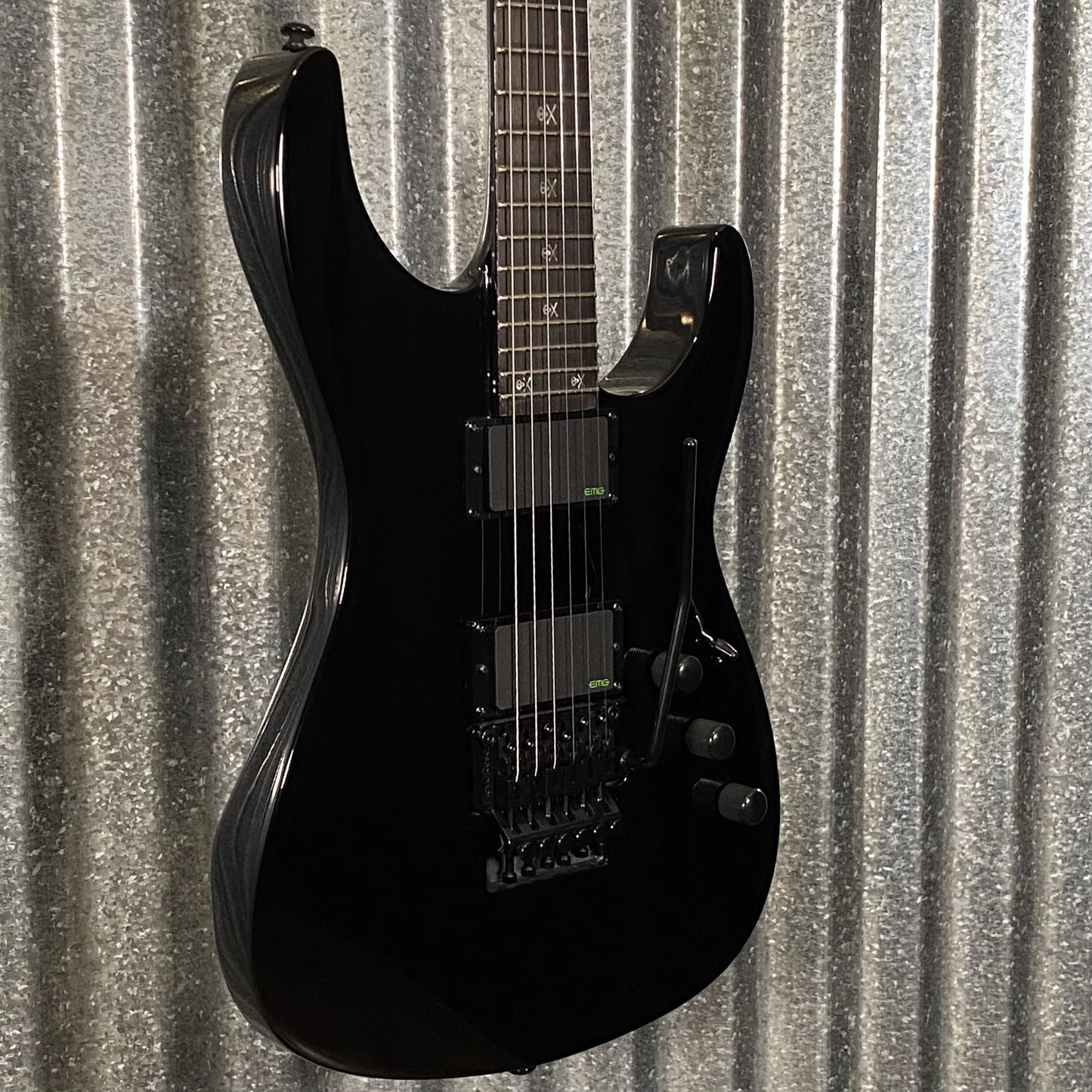 ESP LTD KH-602 Kirk Hammett EMG Black Guitar & Case #0568 Used