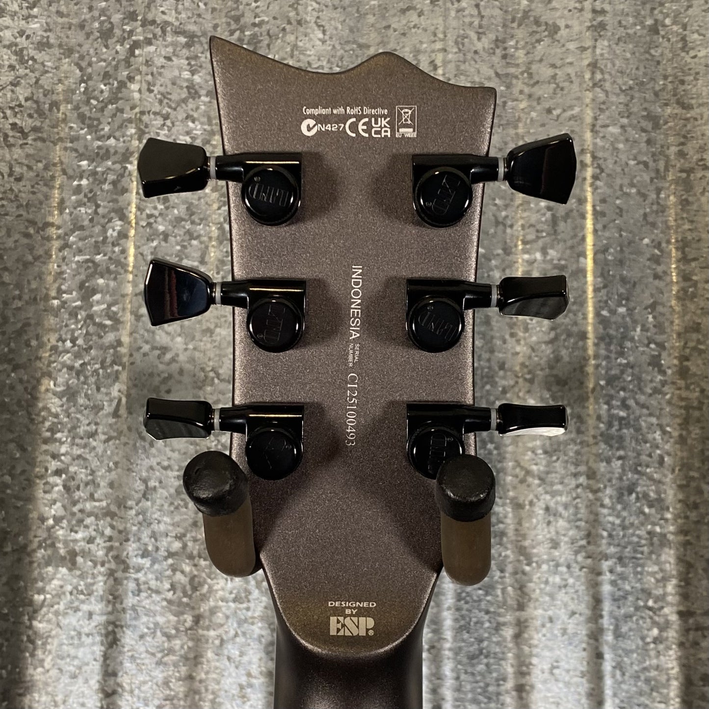 ESP LTD EC-1000B Baritone Charcoal Metallic Satin Guitar #0493 Used
