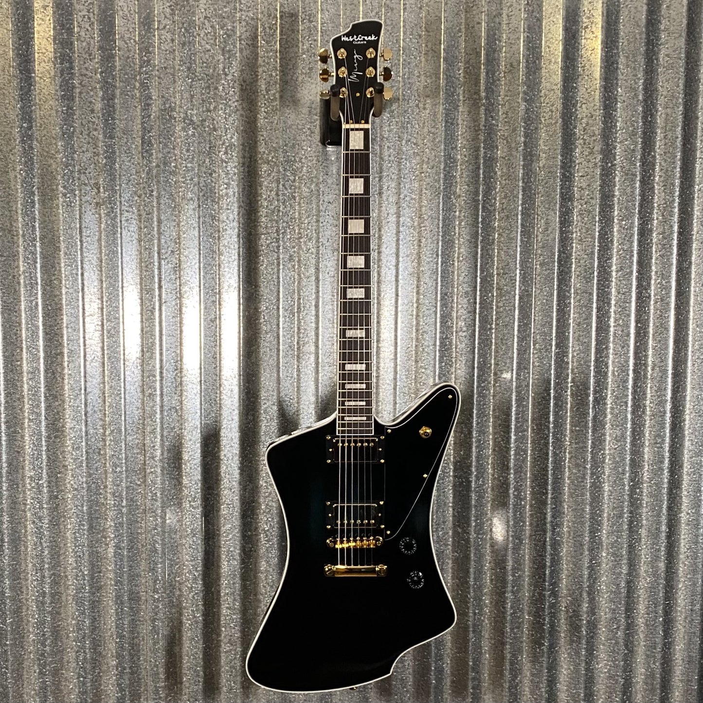 Westcreek Guitars Mirage T Bird Style Dual Humbucker Guitar Black #0004 Used
