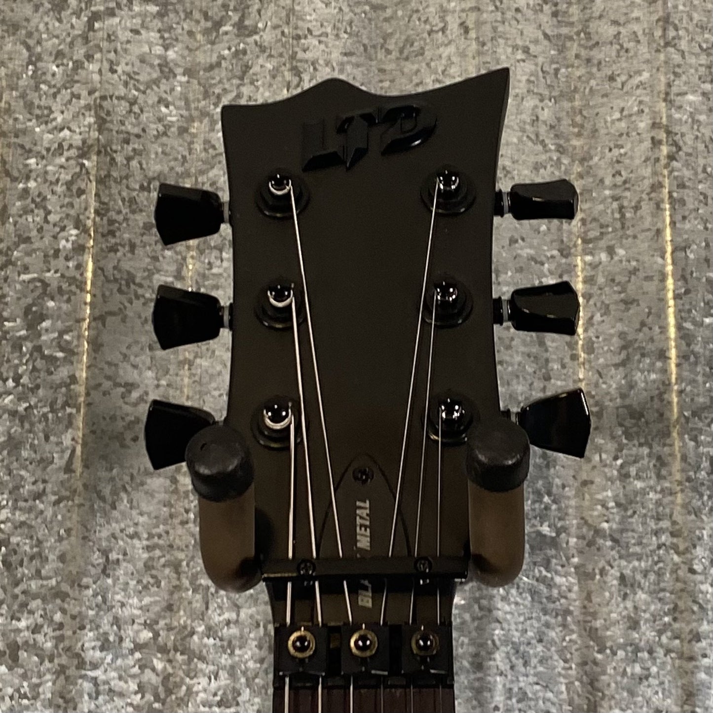 ESP LTD EC FR Black Metal Floyd Rose Black Satin Guitar ECFRBKMBLKS #1585 Used