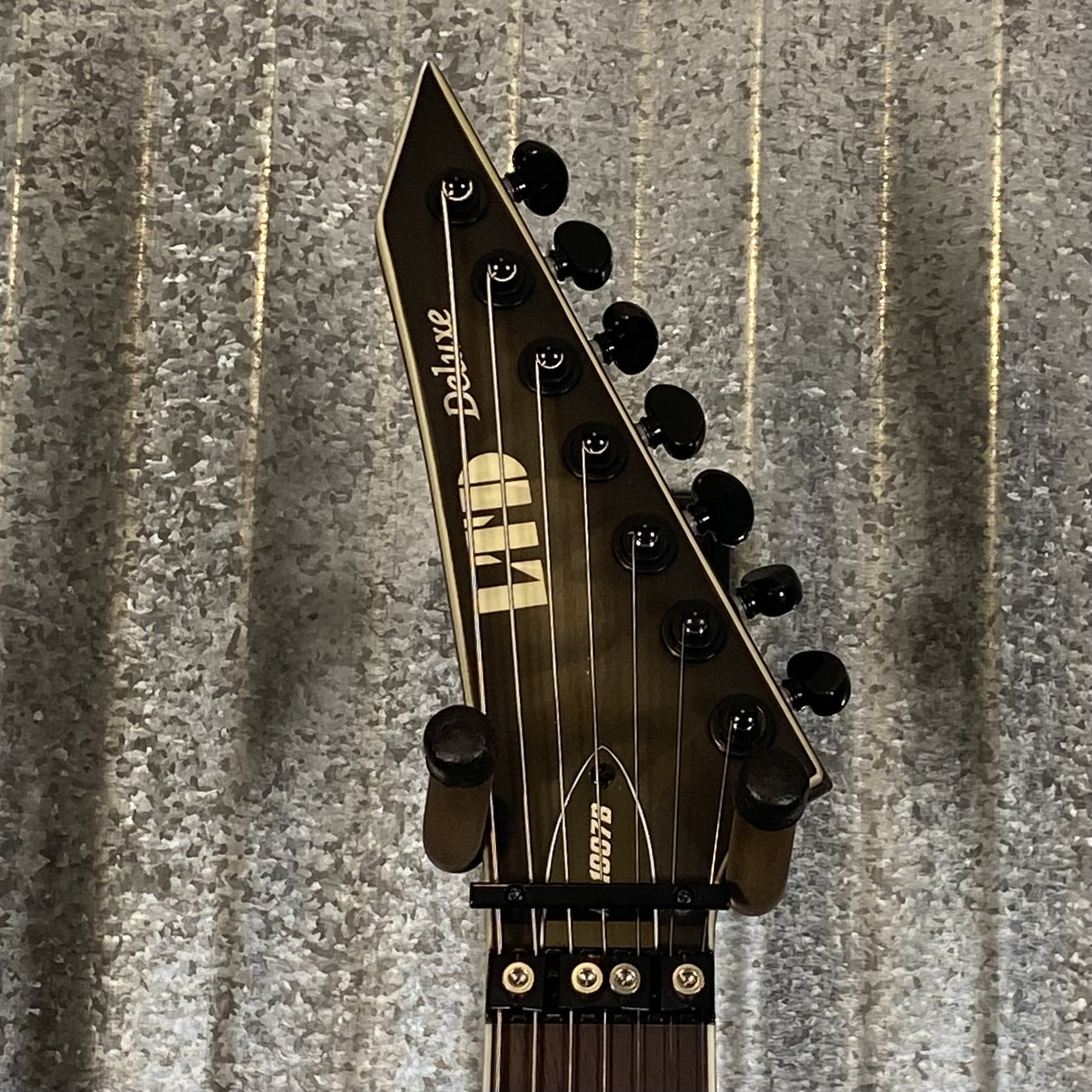 ESP LTD M-1007B 7 String Baritone Quilt Top Charcol Burst Guitar #3137 Used