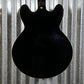 Epiphone Sheraton II Pro Semi Hollow Black Guitar #3545 Used