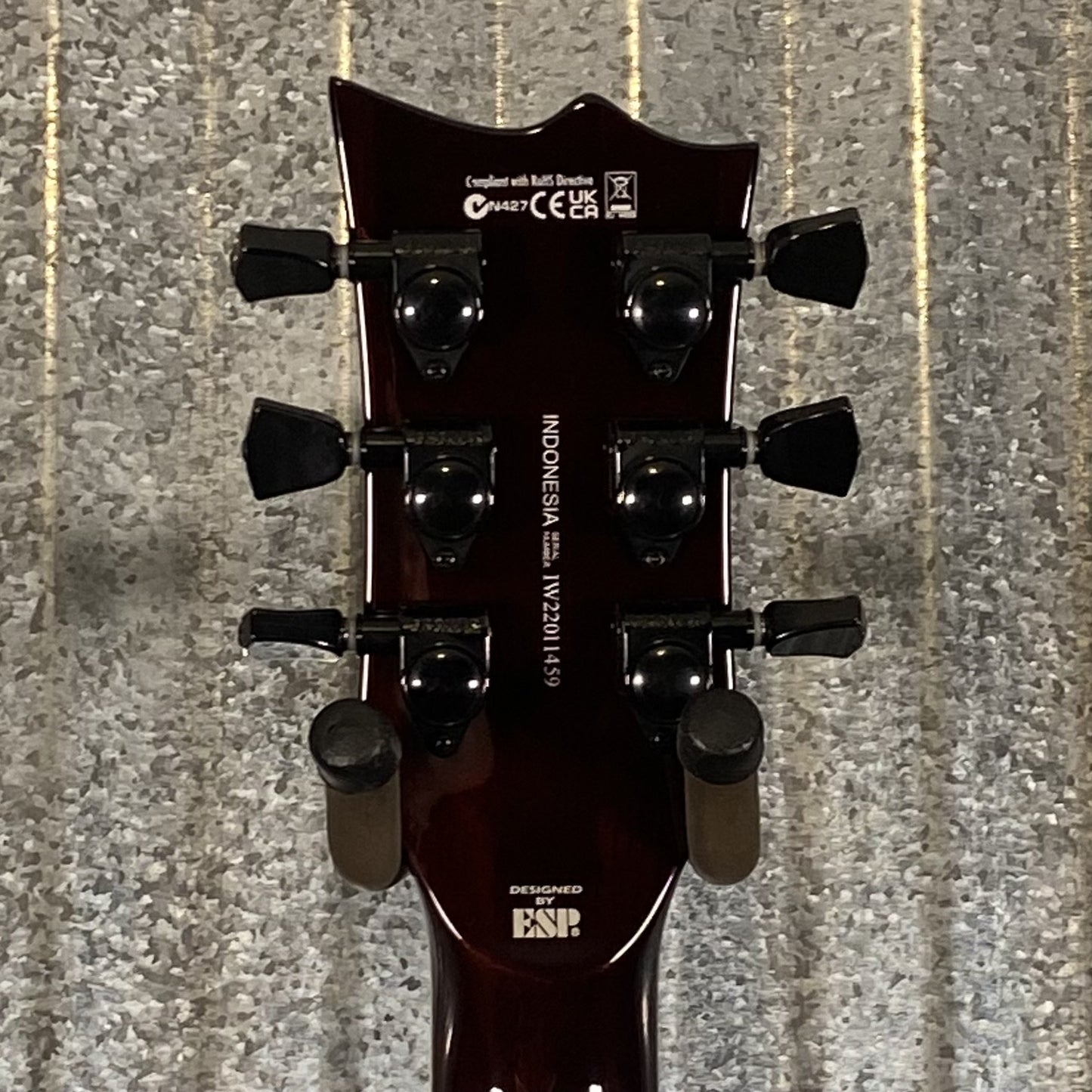 ESP LTD EC-1000 ET Evertune Quilt Top Dark Brown Sunburst Guitar & Case #1459 Used