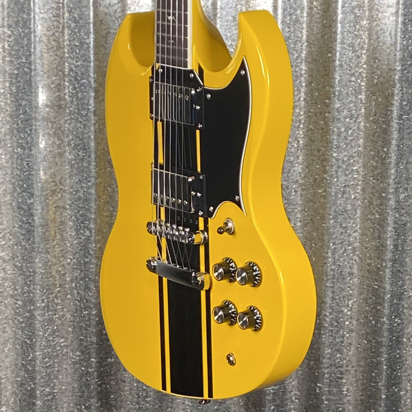 Westcreek Guitars Racer SG Offset Style Bumble-B Yellow #0024 Used