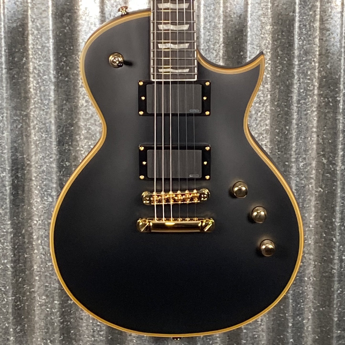 ESP LTD EC-1000 Vintage Black EMG Guitar EC1000VB #0188 Used