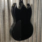 Westcreek Guitars Racer SG Offset Style Black Red Stripe #0013 Used