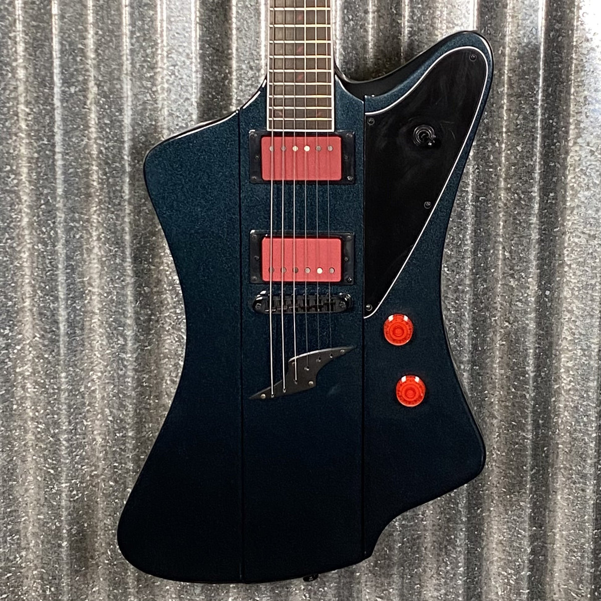 Westcreek Guitars Mirage T Bird Style Dual Humbucker Guitar Black #0045 Used