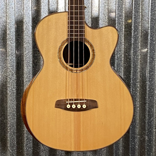 Ortega STRIPEDSU.ACB Natural 4 String Acoustic Electric Bass & Bag #1608