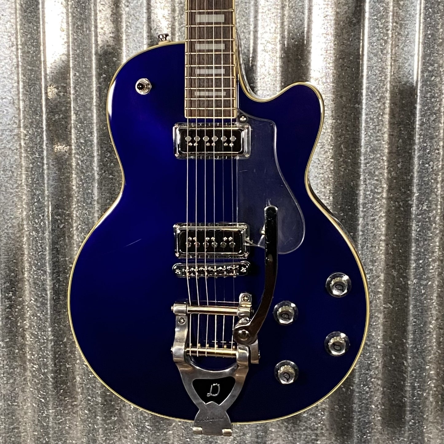 DeArmond M77T Moon Blue Guitar & Bag #8586 Used