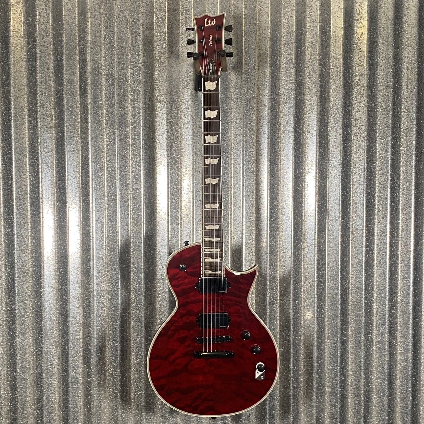 ESP LTD EC-1000 QM Quilt Top See Thru Black Cherry Fluence Guitar & Case #2957 Used