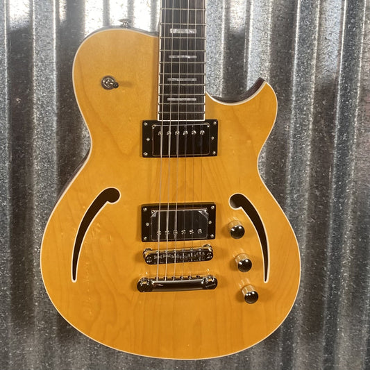 Reverend Limited Edition #13 Roundhouse Semi Hollow Body Archtop Vintage Clear Natural Guitar #61470 Used