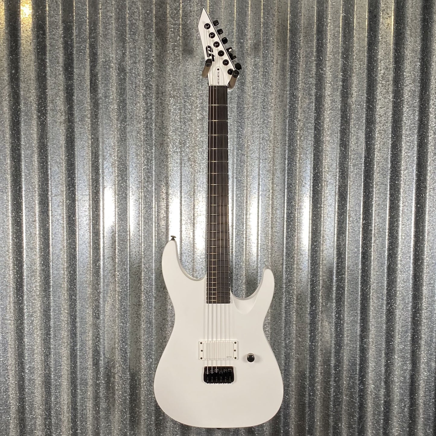 ESP LTD M-HT Arctic Metal Hard Tail Snow White Satin Guitar MHTARMSWS #0608 Used