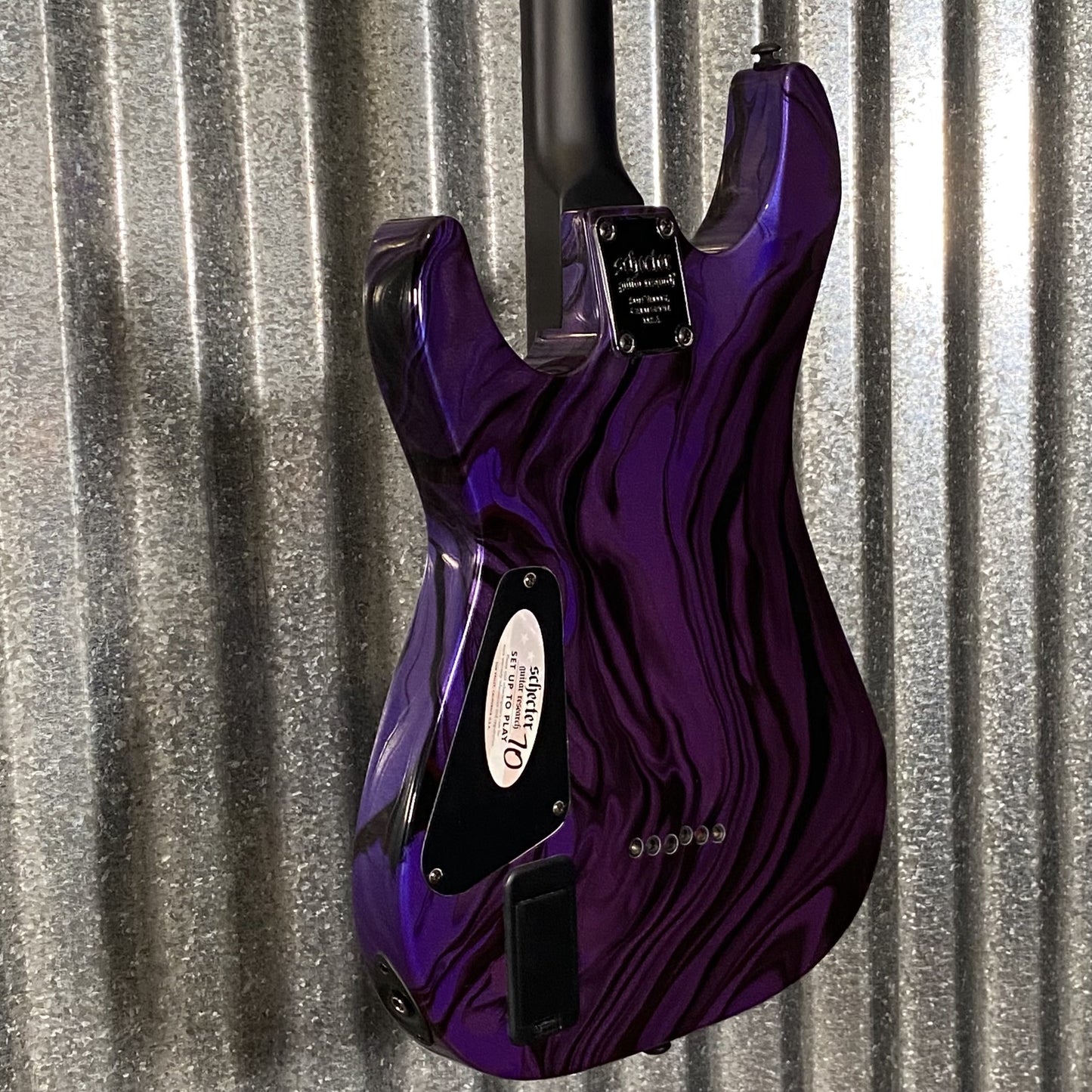 Schecter C-1 Hydro Dip Purple Obsidian Guitar #0583
