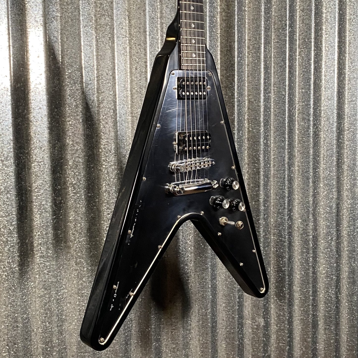 Gibson New Century Flying V Black Mirror Guitar 2007 & Case #0621 Used