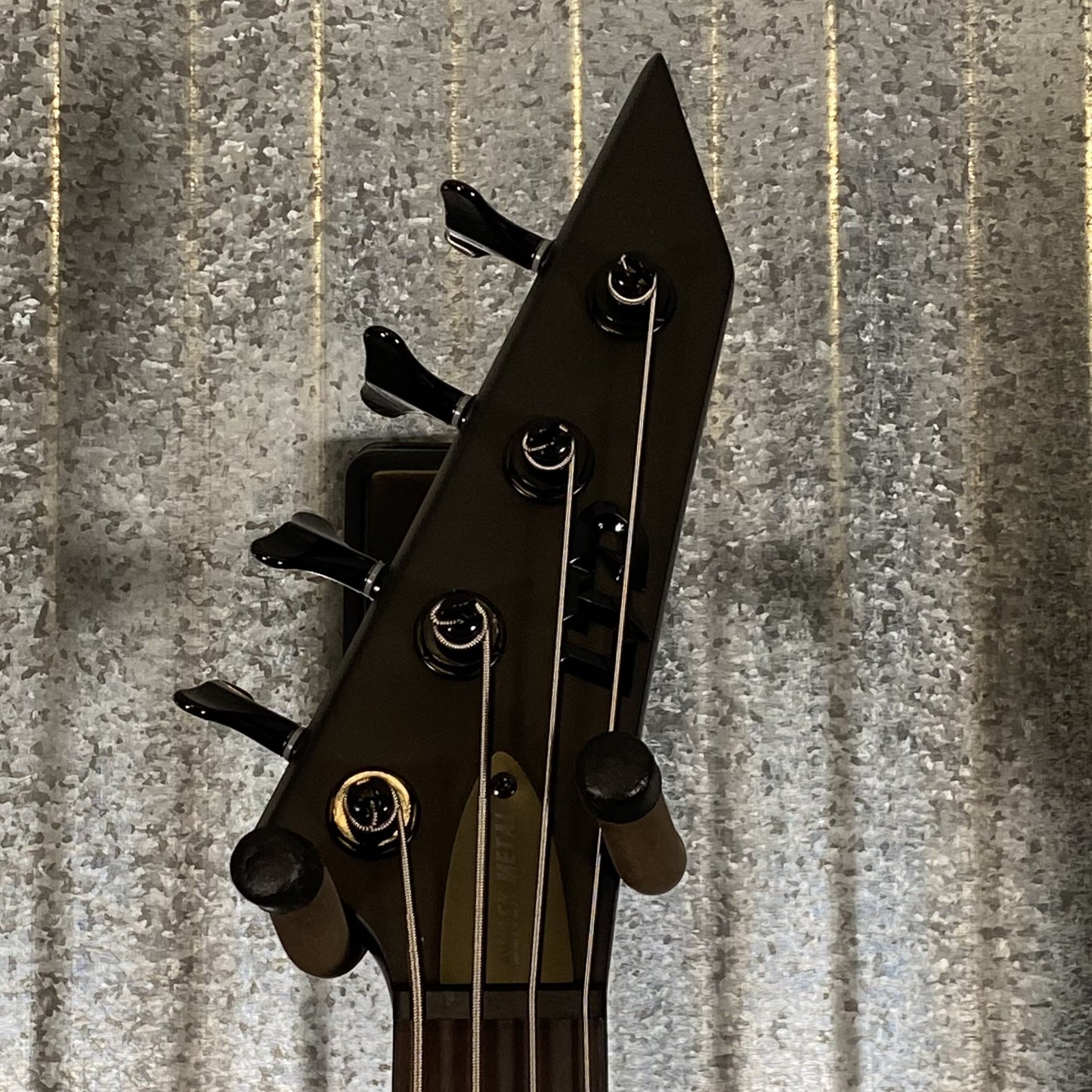 ESP LTD M-4 Black Metal Black Satin 4 String Bass LM4BKMBLKS1 #2076 Used