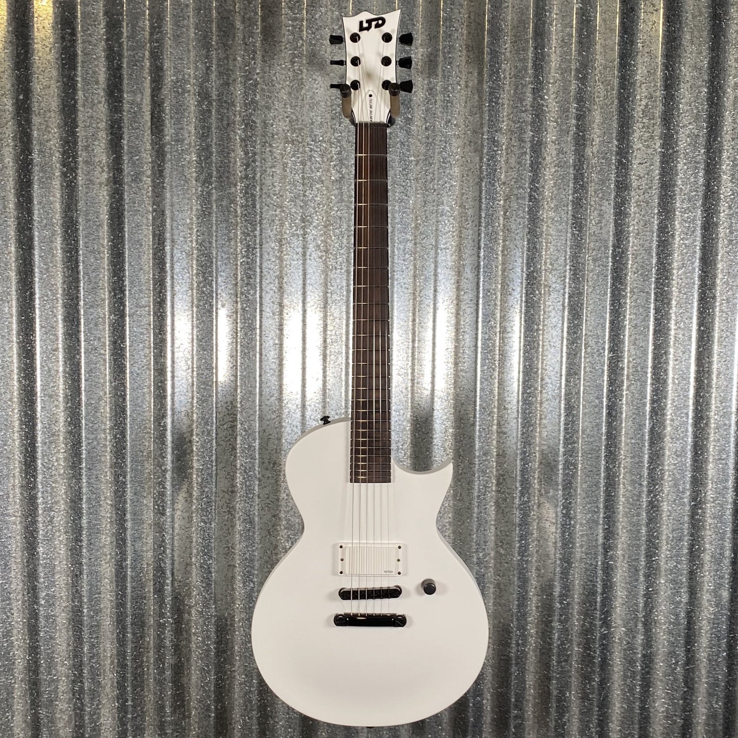 ESP LTD EC Arctic Metal Snow White Satin Guitar ECARMSWS #0778 Used