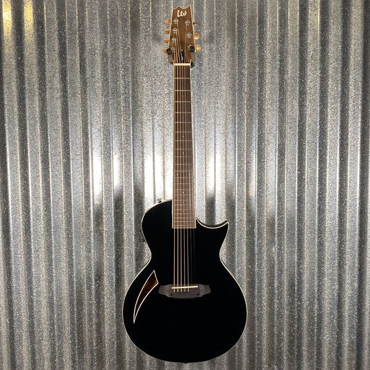ESP LTD TL-7 7 String Acoustic Electric Thinline Black Guitar TL7BLK #0090 Used