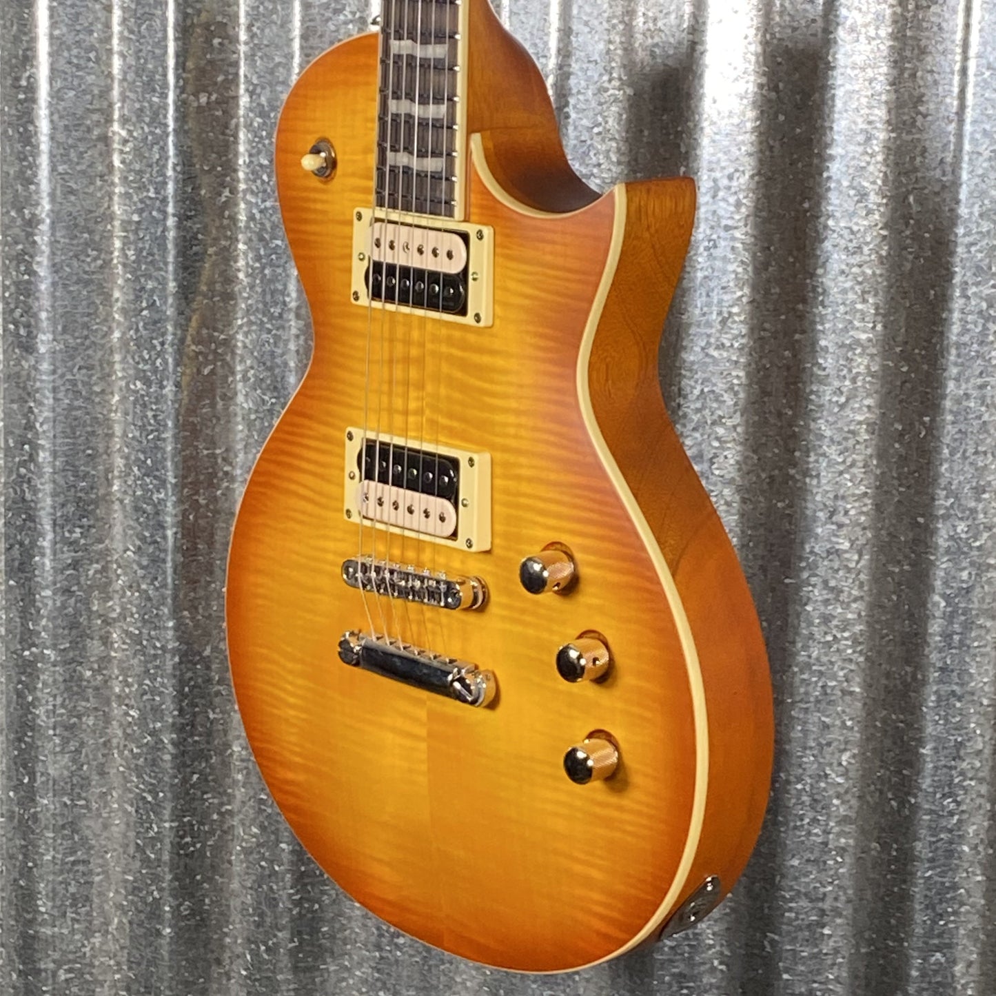 ESP LTD EC-1000T Flame Top Honey Burst Satin Fluence Guitar EC1000TFMHBSF #2180 Used